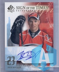 2008-09 SP Authentic Sign of the Times Zach Boychuk AUTO - Carolina Hurricanes